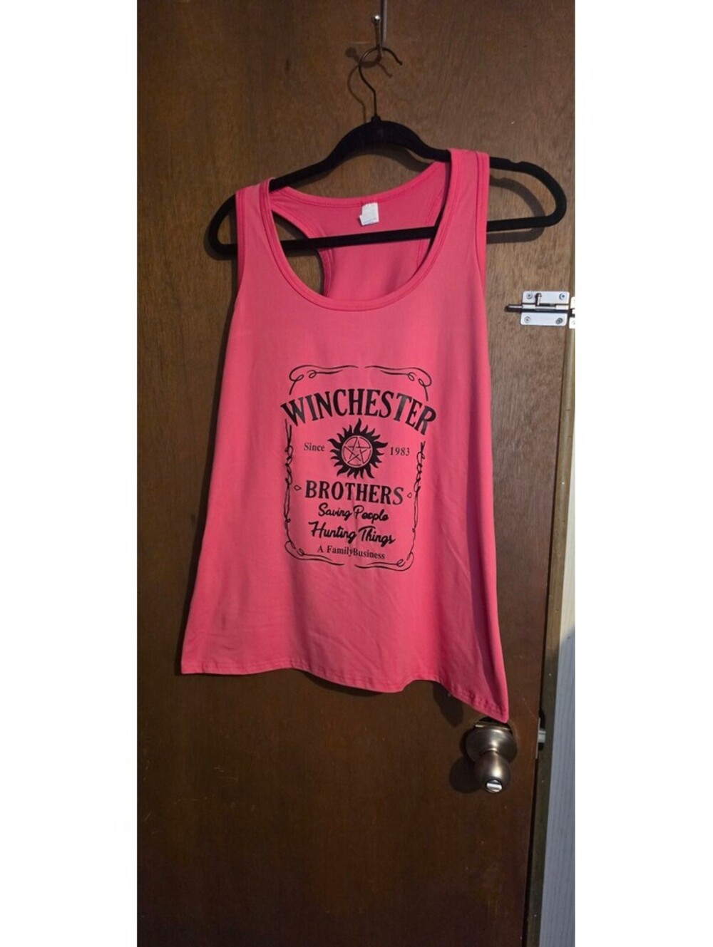 Winchester Brothers Pink Racerback Tank Top XL
